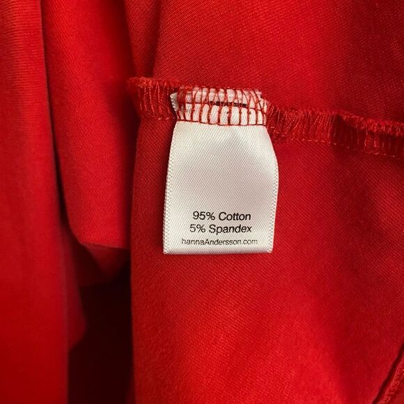 Hanna Andersson Long Sleeve Red Dress Gold Polka Dots Christmas Size 130cm =US 8 - Picture 5 of 7